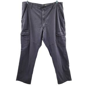 Wrangler Relaxed Fit Charcoal Gray Cargo Pants Straight Leg Men’s Size 38W